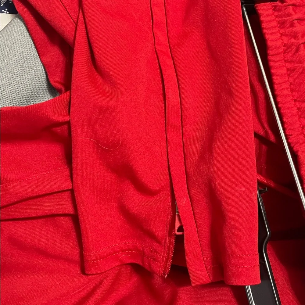 Jordan Red Warm Up Pants With Zipper At Hems. Good Condition. Size M.